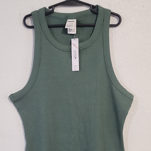 PINK Victoria's Secret Green Ribbed Mini Dress - Picture 2 of 10